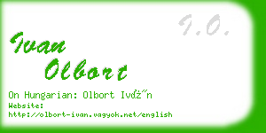 ivan olbort business card